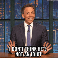 Are You Stupid Seth Meyers GIF by Late Night with Seth Meyers