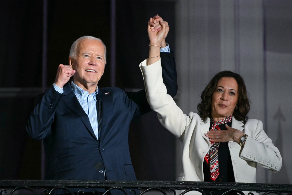 President Biden described himself as the “first black woman to serve with a black president” as he twisted his words during an interview Thursday.