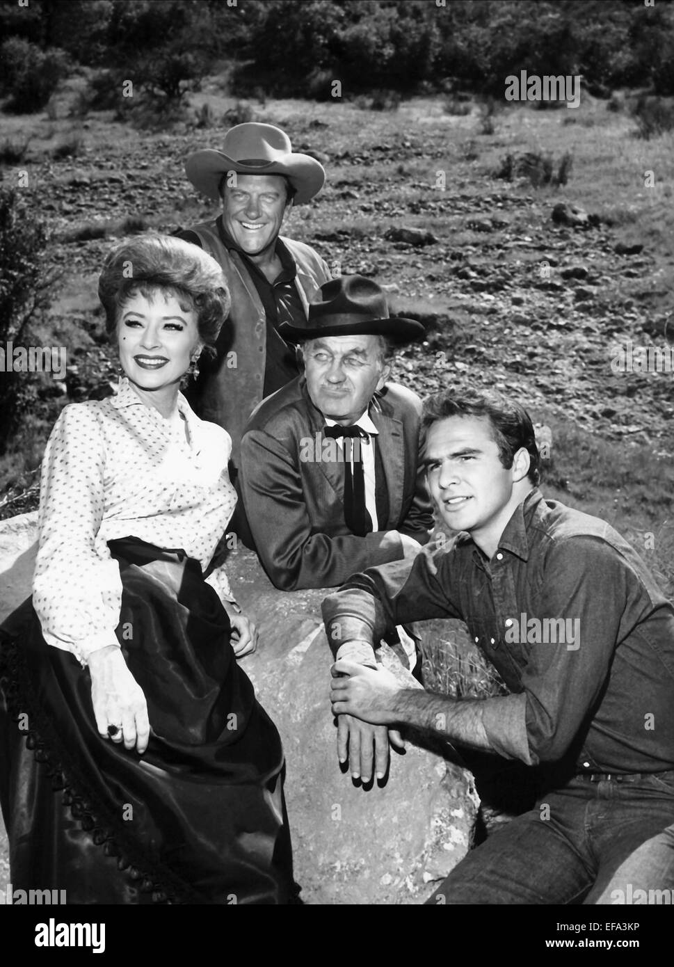 amanda-blake-james-arness-milburn-stone-burt-reynolds-gunsmoke-1955-EFA3KP.jpg