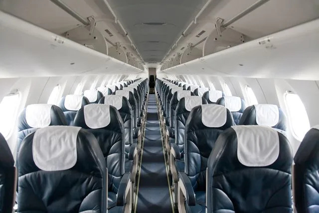 Getty Stock image of an empty airplane