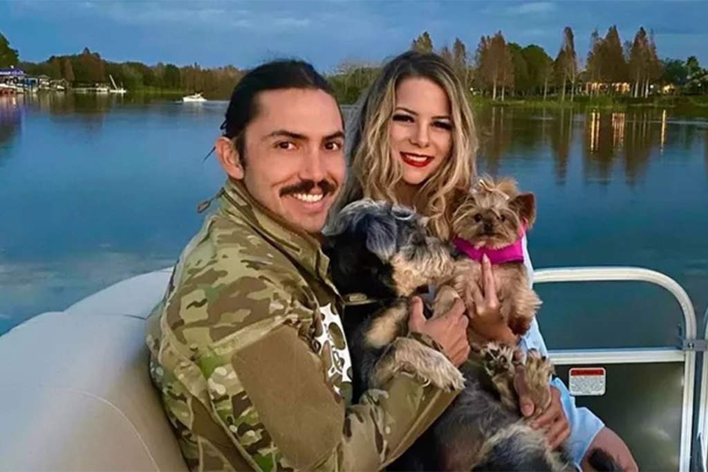 Juan Carlos La Verde and his wife before the gator attack that changed his life. 