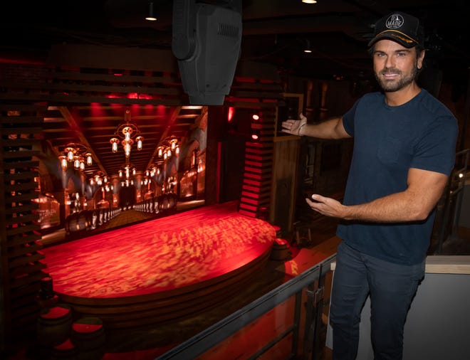 Chuck Wicks is photographed in front of the stage at the Woolworth Theater he is opening Tuesday, Sep 13, 2022; Nashville, TN, USA;  Mandatory Credit: Alan Poizner-The Tennessean
