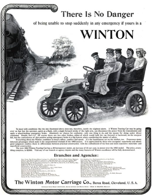 Winton ad from 1903